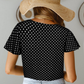 Front Buttons Deep V Neck Top
