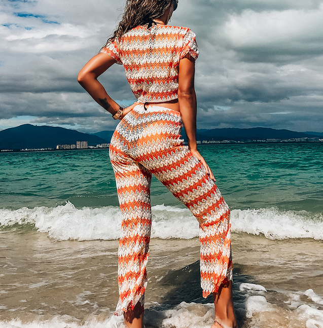 Stripe Beach Two Pieces Set