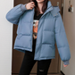 Hooded casual down cotton jacket