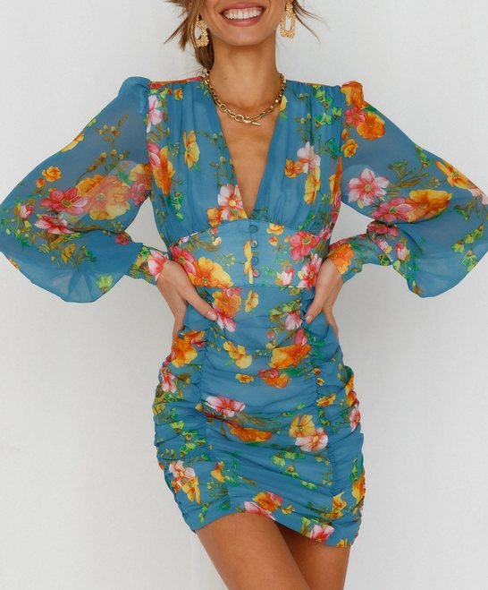Puff sleeve Floral Dress