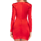 V Neck Long Sleeve Dress