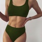 Solid Color Bikini Set