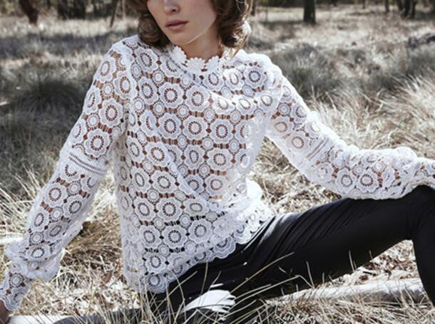 Lace Hollow Top, top, VIVIMARKS