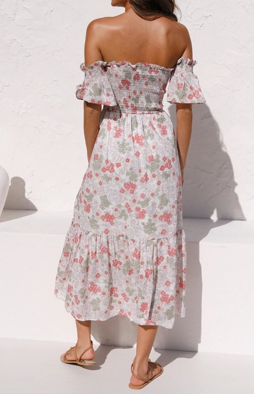 Floral Off The Shoulder Dress