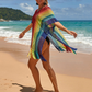 Colorful Knit Cover Up