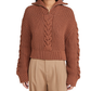 Stand-up collar zipper pullover sweater