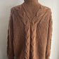Stand-up collar zipper pullover sweater