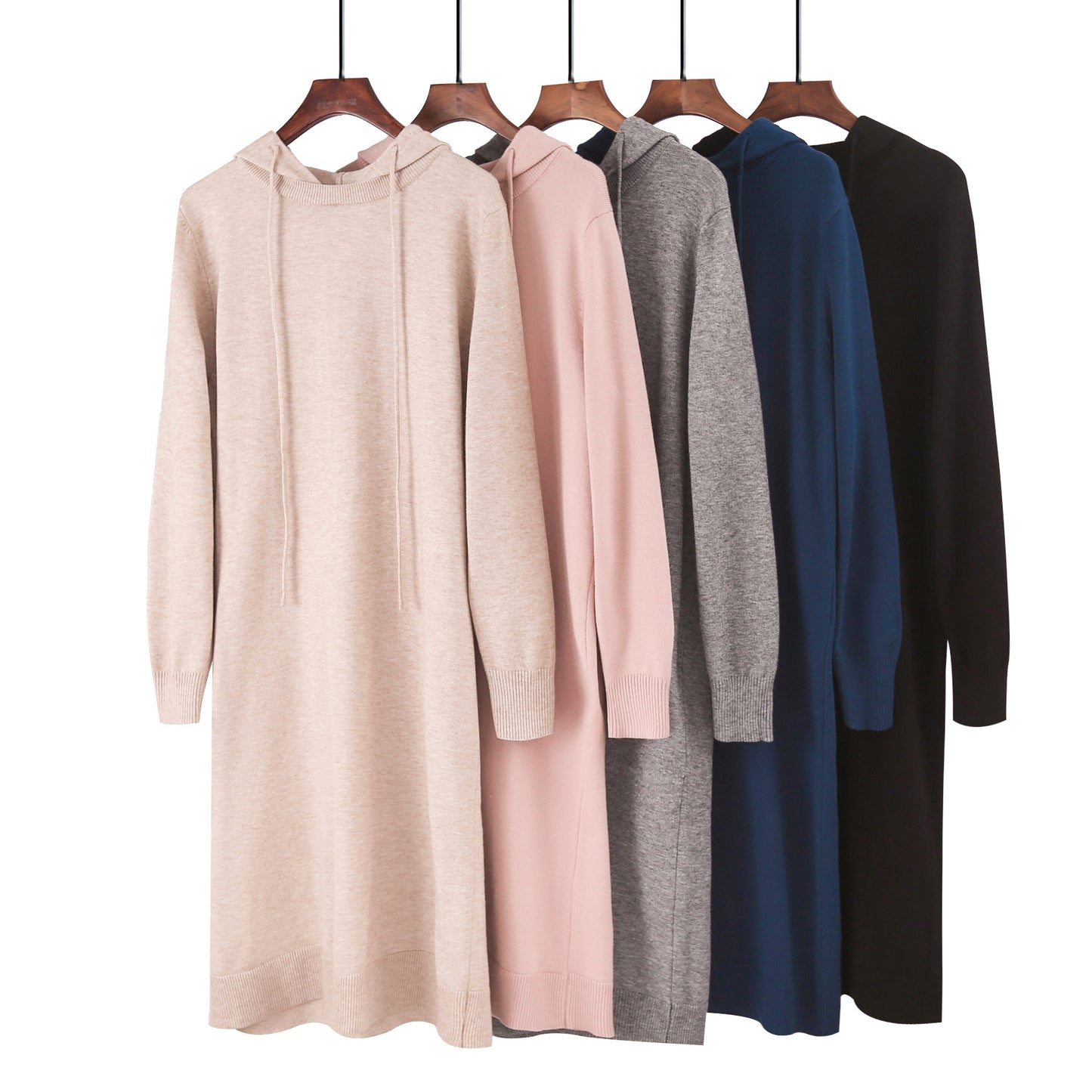 Knit Hooded Sweater Dress
