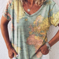 Map Pattern T shirt