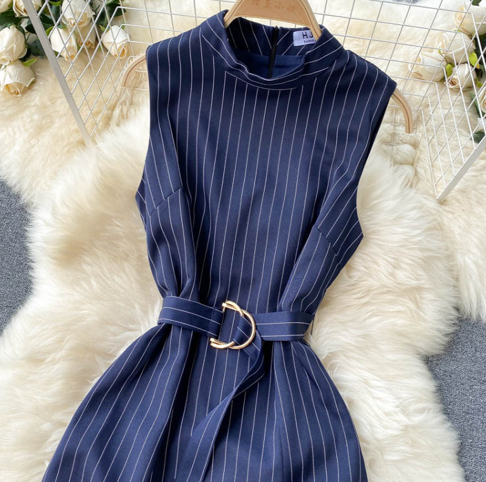 Stripe Sleeveless Dress