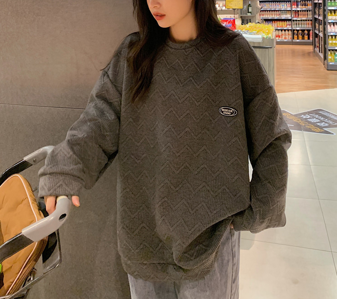 Casual round neck loose top
