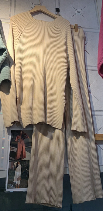 Casual Sweater And Trousers Two Pieces Set
