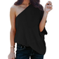 One Shoudler Chiffon Top
