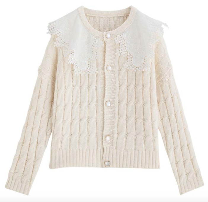 Lace Splicing Sweater