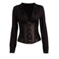 Lace Up V Neck Corset