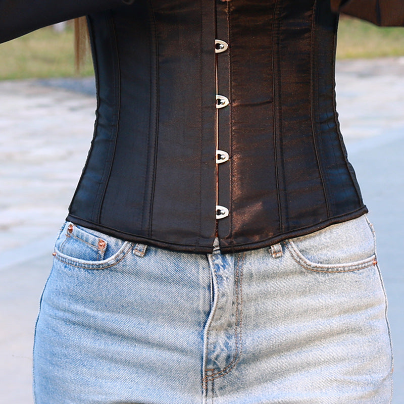 Lace Up V Neck Corset