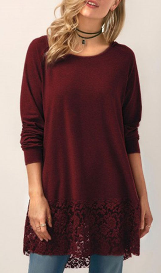 Lace Hoodie T Shirt