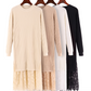 Lace Splicing Sweater Dress