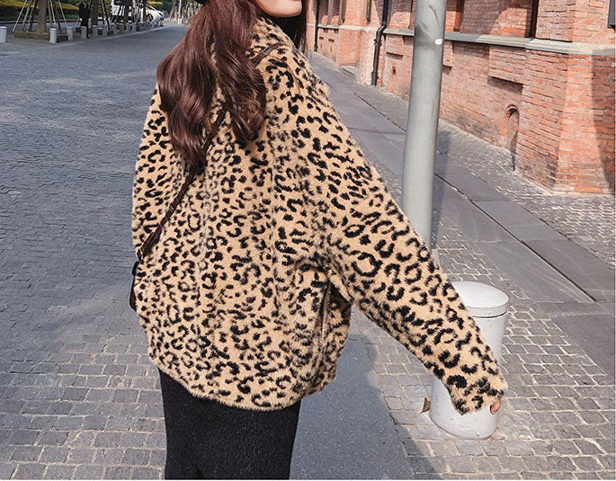 Leopard Knit Coat