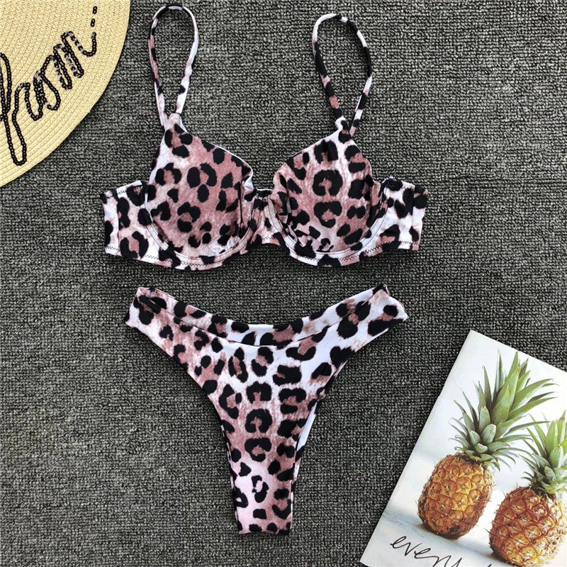 Leopard Print Bikini Set