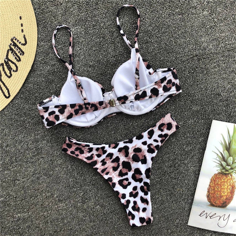 Leopard Print Bikini Set