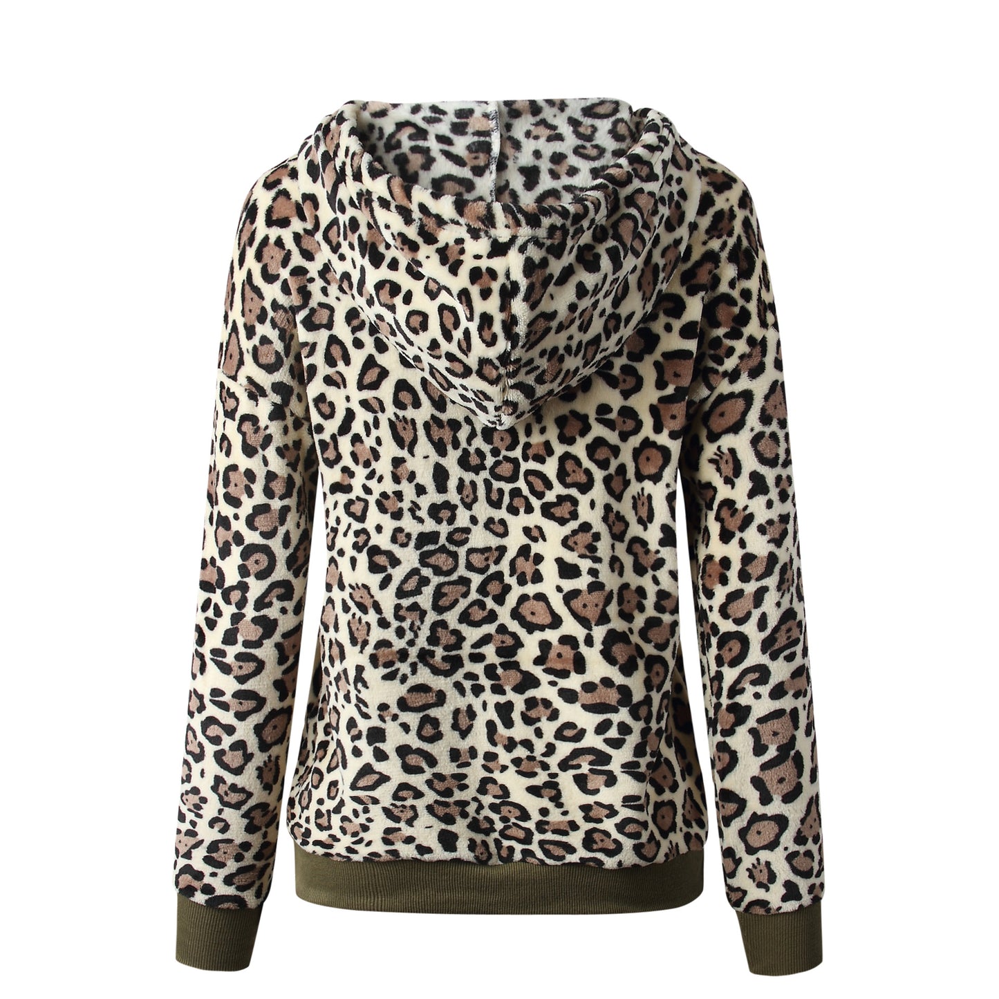 Leopard Print Hooded Sweashirt