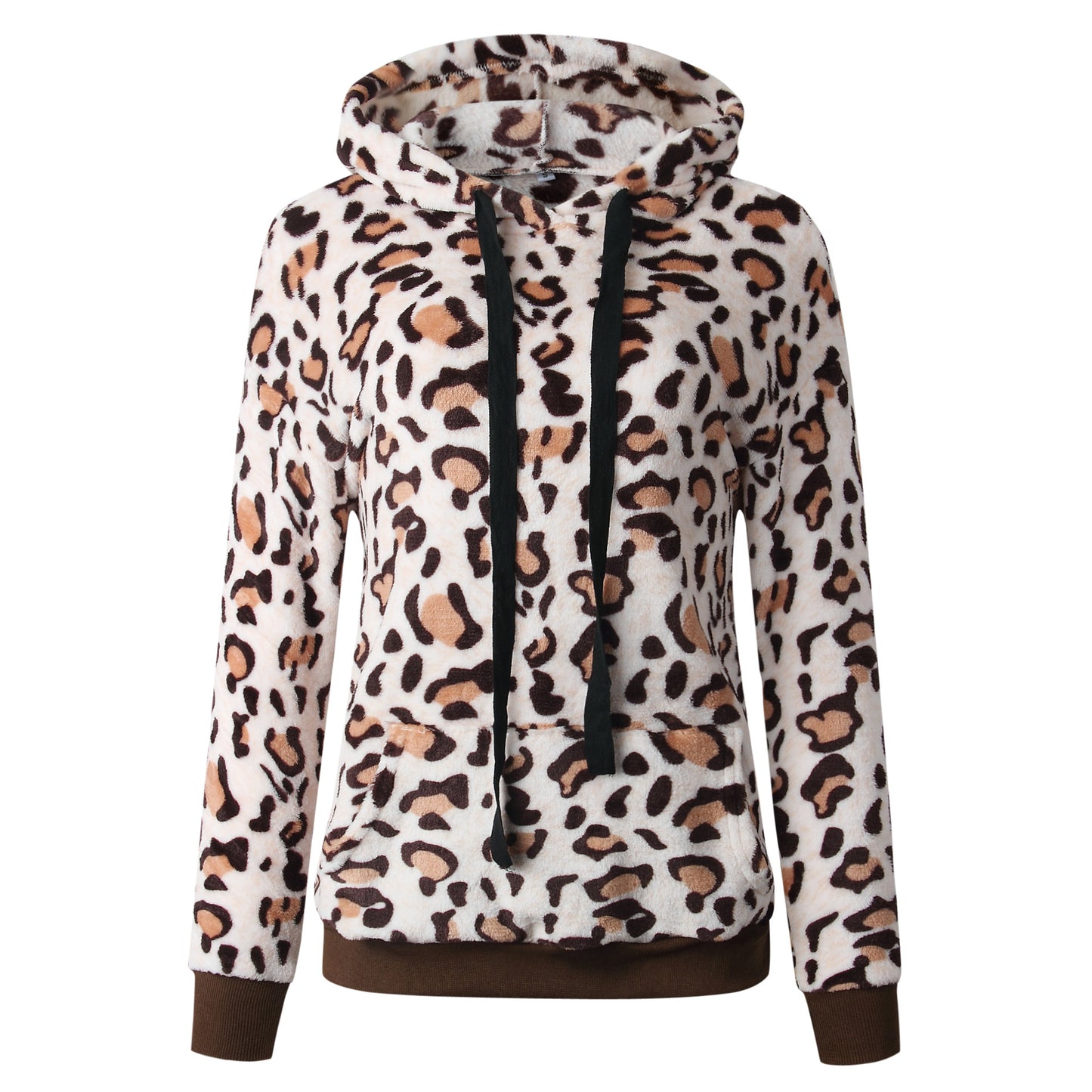 Leopard Print Hooded Sweashirt