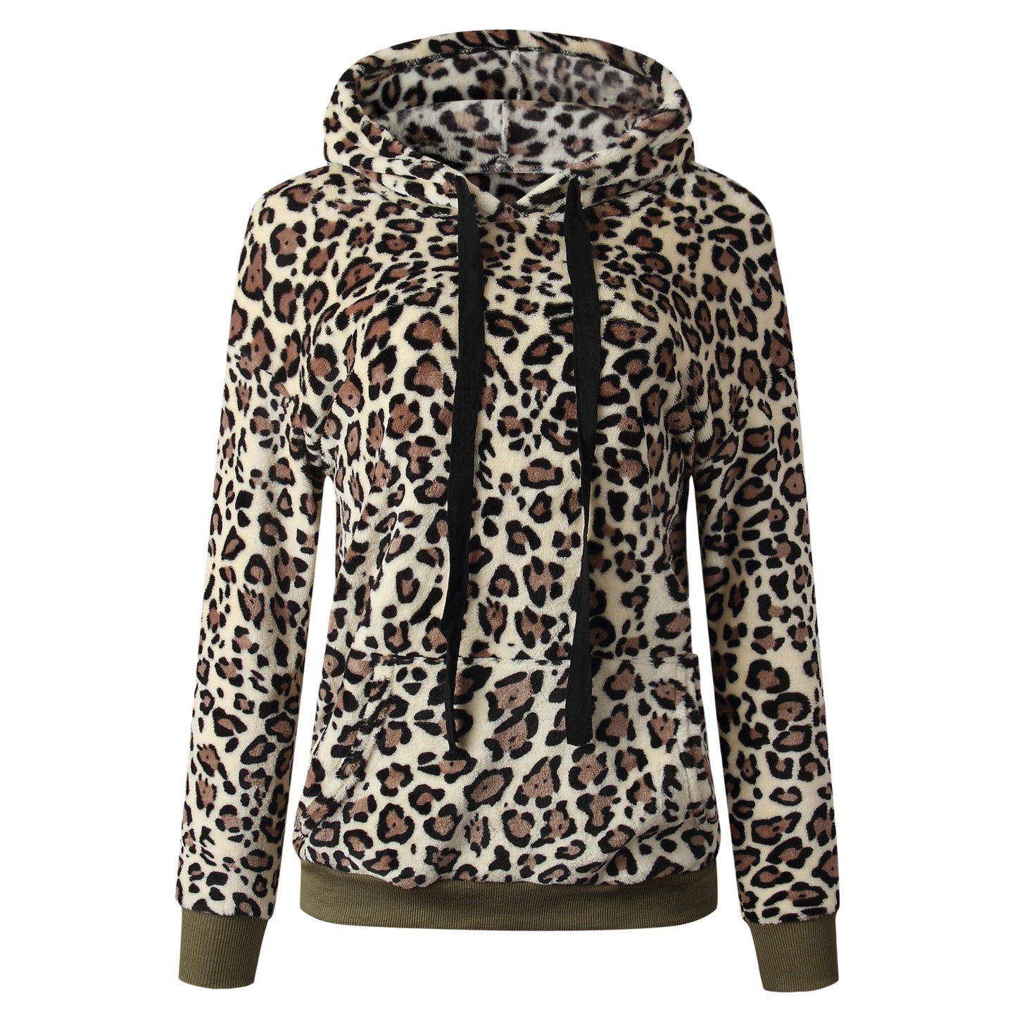 Leopard Print Hooded Sweashirt