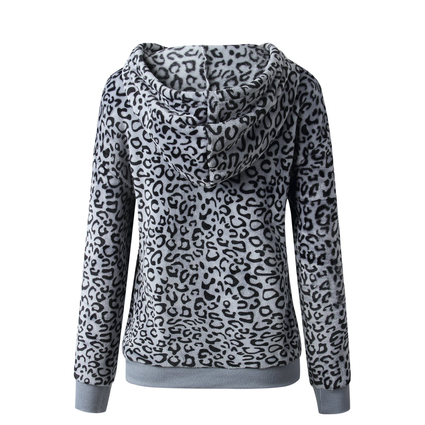 Leopard Print Hooded Sweashirt