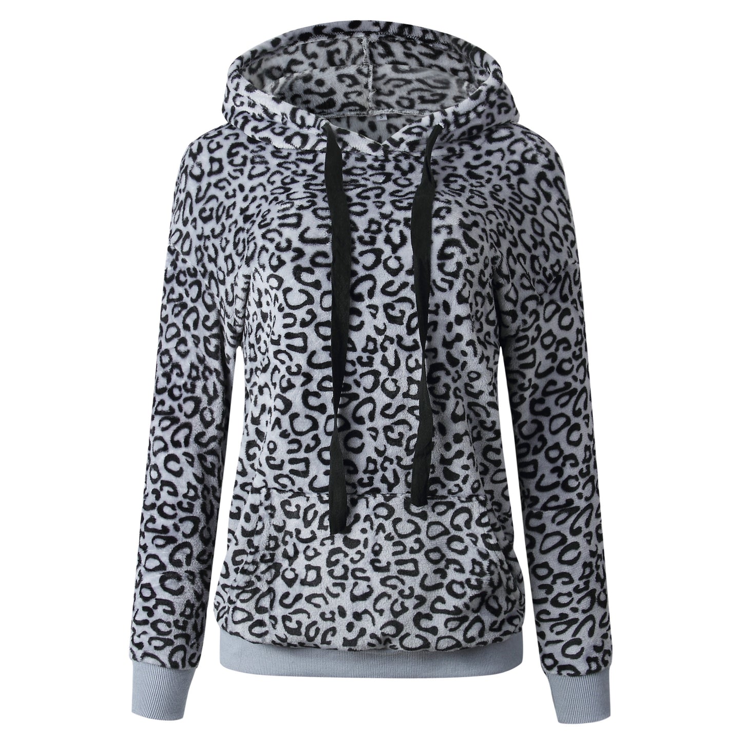 Leopard Print Hooded Sweashirt