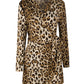 Leopard Print Long Sleeve Dress