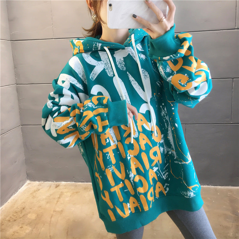 Letter Print Hoodie Vans Sweatshirt