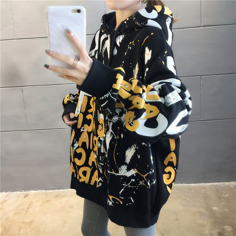 Letter Print Hoodie Vans Sweatshirt