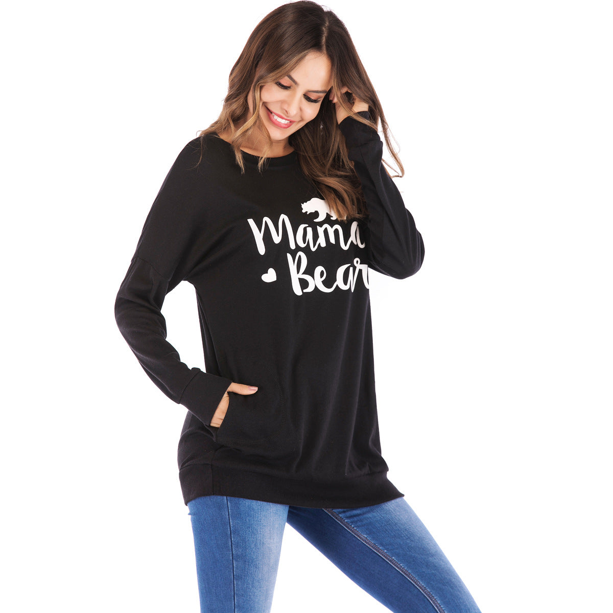Letter Print Long Sleeve Top