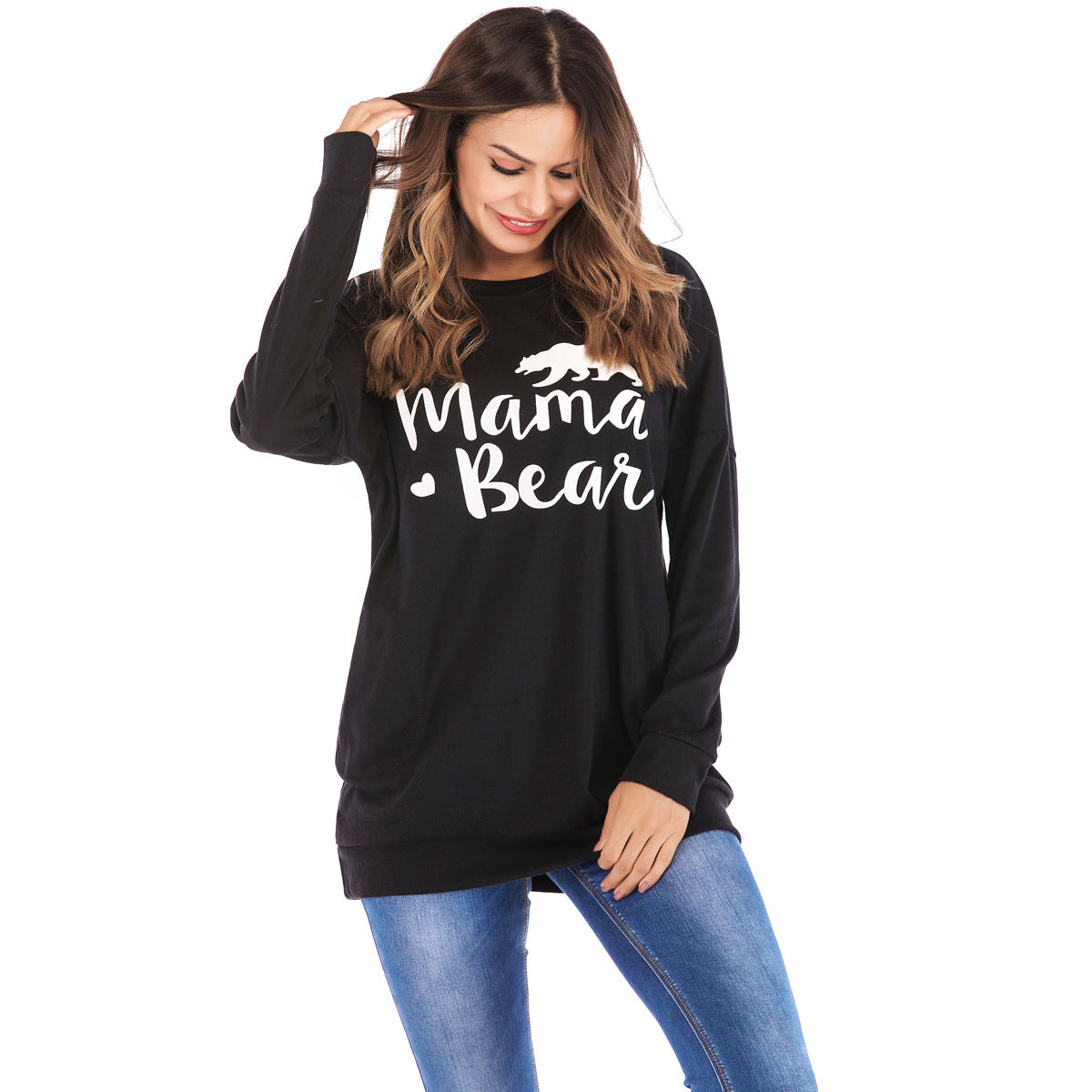 Letter Print Long Sleeve Top