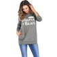 Letter Print Long Sleeve Top