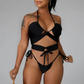 Cross Hollow Out Bikini Set