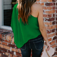 One Shoudler Chiffon Top