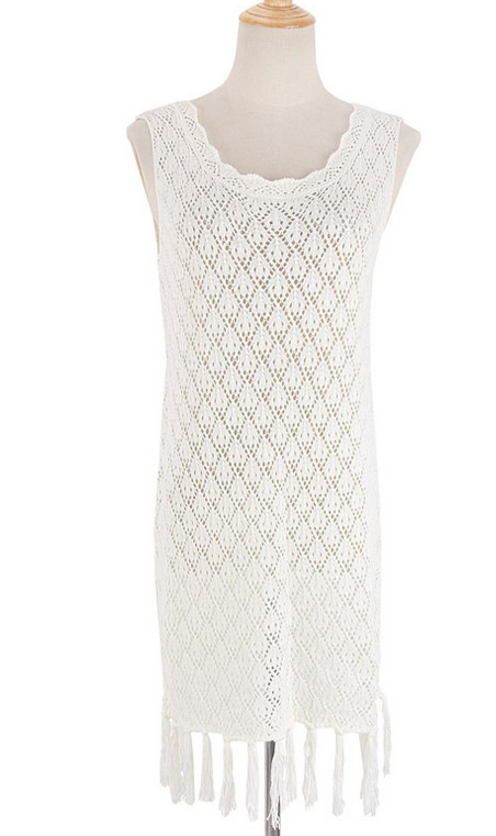 Knit Tassels Cover Up
