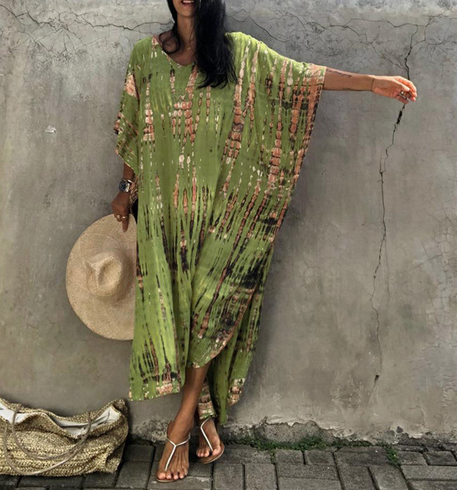 Colorful Slit Cover Up
