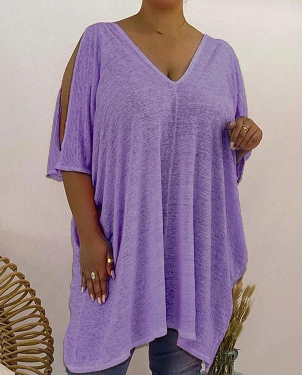 See-through V Neck Top