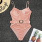 Metal Chain Shoulder Strap Swimsuit
