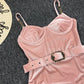 Metal Chain Shoulder Strap Swimsuit