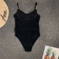 Metal Chain Shoulder Strap Swimsuit