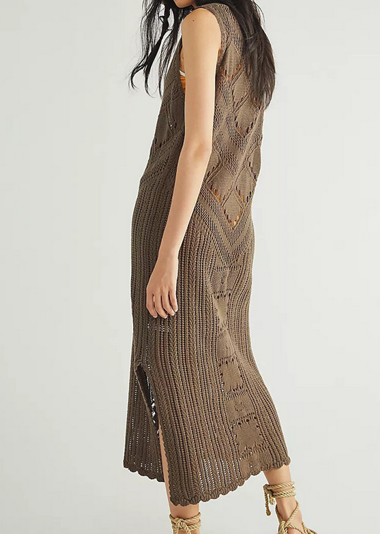 Knit Slit  Cover Up