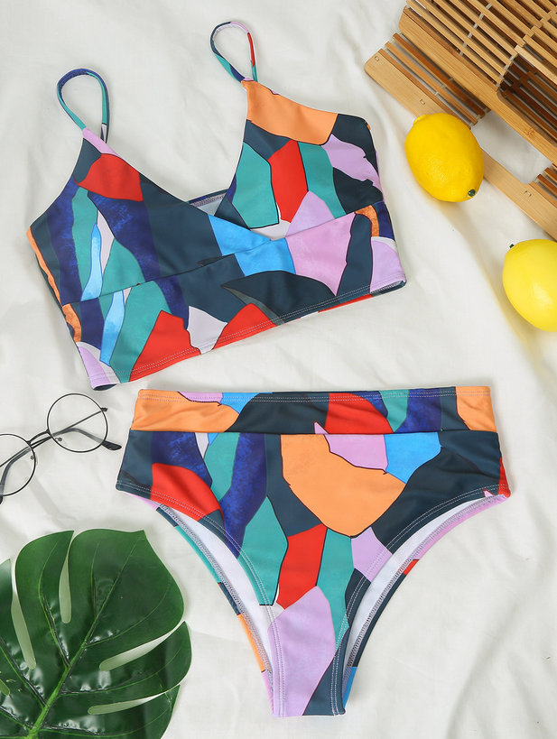Geometric Printing Bikini Set