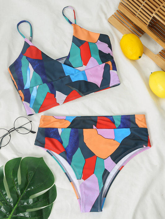 Geometric Printing Bikini Set