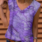 Map Pattern Sleeveless Top