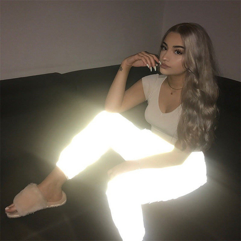Gray Night Reflect Light Trousers