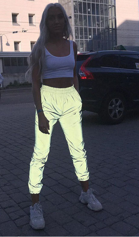 Gray Night Reflect Light Trousers